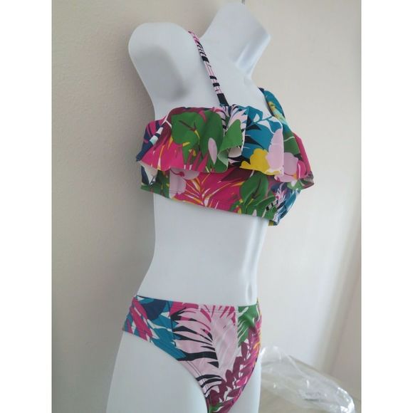Bleu Rod Beattie Women's Sz 10 Multicolor Floral 2-Pc Swim Suit $130+ - Picture 6 of 10